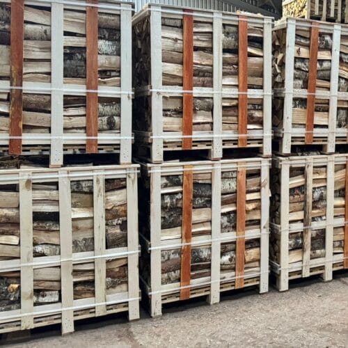 CRATE OF SUN DRIED HARDWOOD LOGS