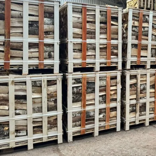 CRATE OF SUN DRIED HARDWOOD LOGS