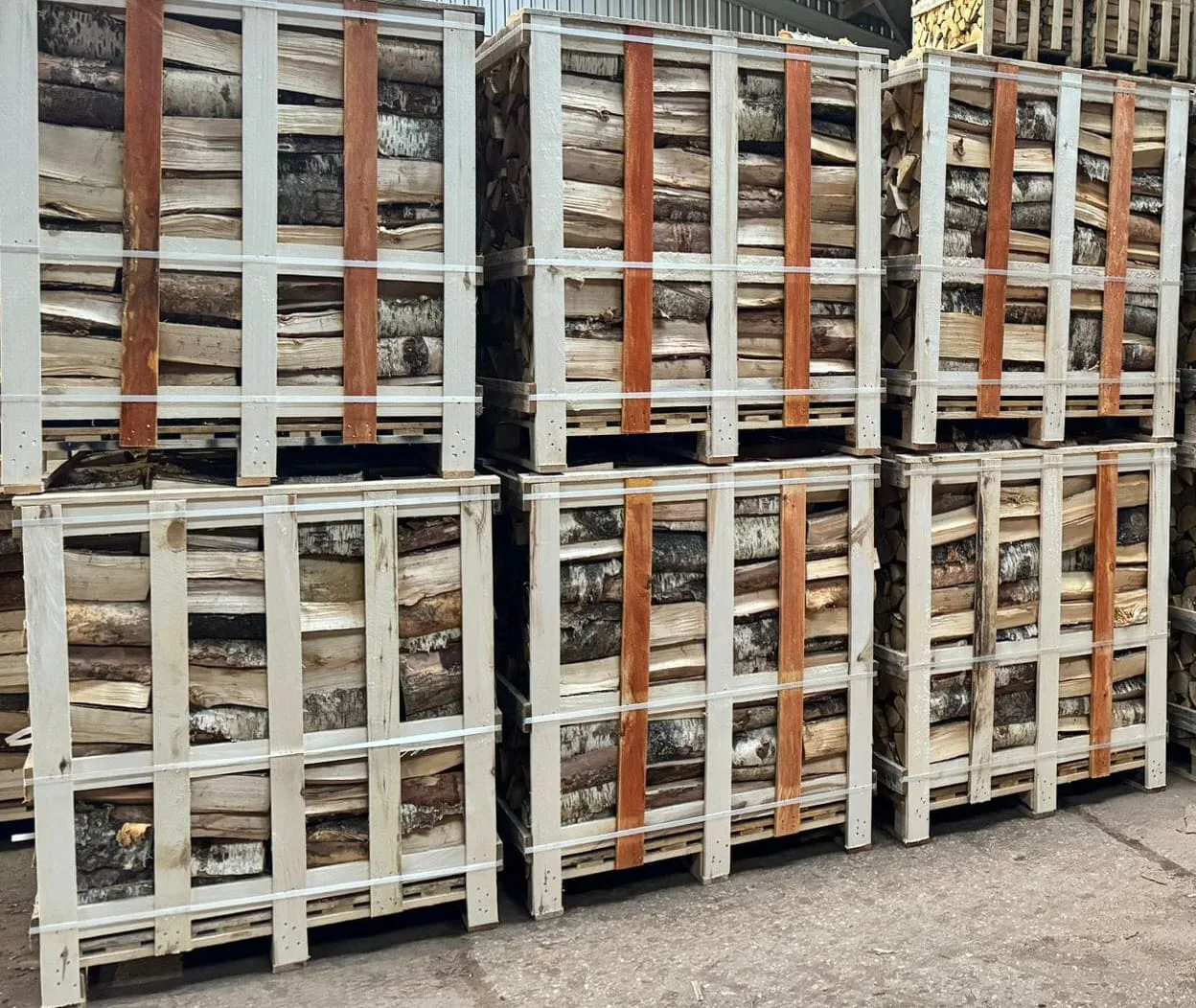 CRATE OF SUN DRIED HARDWOOD LOGS
